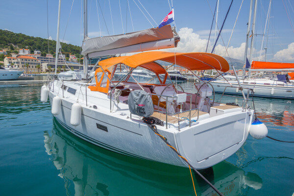 Beautiful vacation in Croatian sea on sailing yacht in Split Croatia