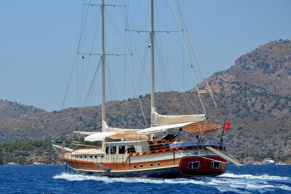 30m long gullet for Blue Voyage with service boats Bozburun-Turkey
