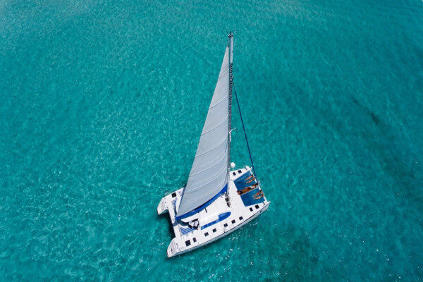Skippered day catamaran charter Matagi Island Fiji