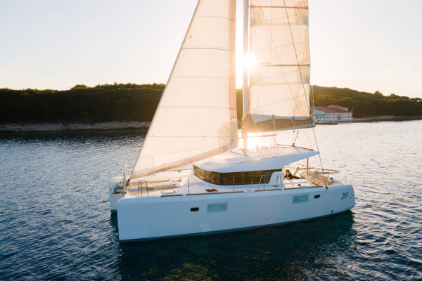 Lagoon catamaran day charter Popeye Village Bay Malta