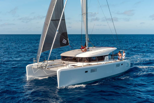 Luxury catamaran day charter Anchor Bay Malta