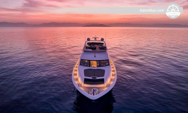 Sunseeker 75 Hidden Cyclades Serenity – 雅典船员包船游览基亚岛、基斯诺斯岛、塞里福斯岛、锡夫诺斯岛、米洛斯岛和基莫洛斯岛（7晚/8天）