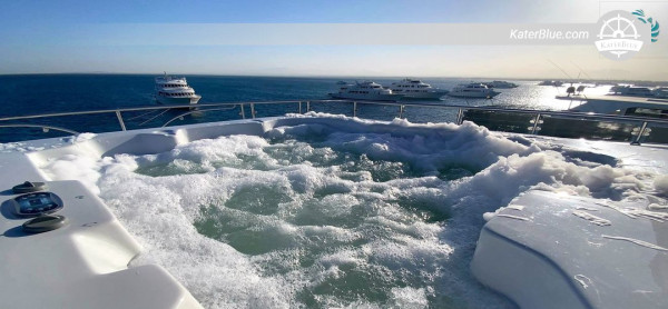 7-nätters dyksafari med liveaboard i norra Röda havet från Hurghada - Thistlegorm, Abu Nuhas vrak, Ras Mohamed och Tiran - 45m stålyacht (2021) - Upp till 34 gäster