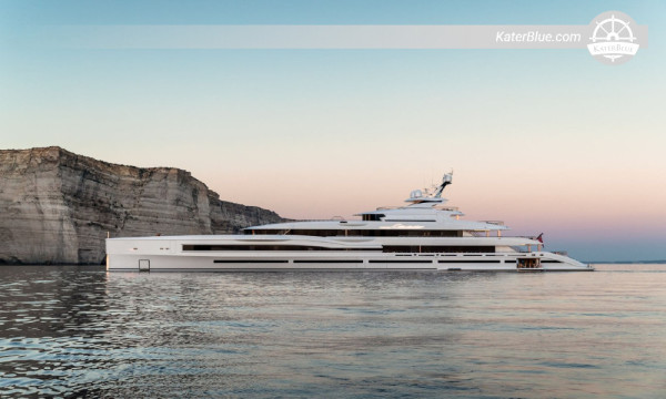 Iate de luxo Kusch Yachts de 100,8 m (remodelado em 2015/2025), em conformidade com a norma PYC, à venda – 34 hóspedes – 4.437 GT – Málaga, Espanha (bandeira das Ilhas Cayman)
